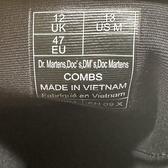 Dr. Marten's Combs Men's size 13 Black Combat Boots - Picture 8 of 8